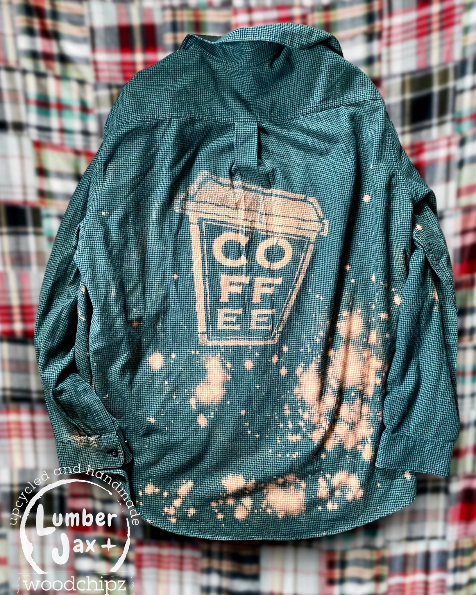 Coffee Stamped Flannel