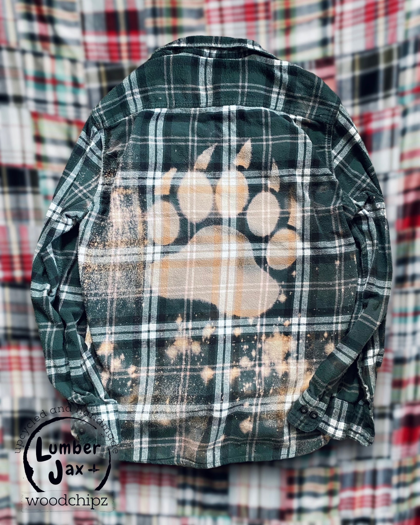 Bear Claw Stamped Flannel