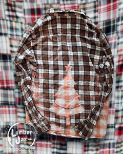 Christmas Tree Stamped Flannel