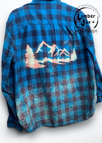 Mountain Stamped Flannel